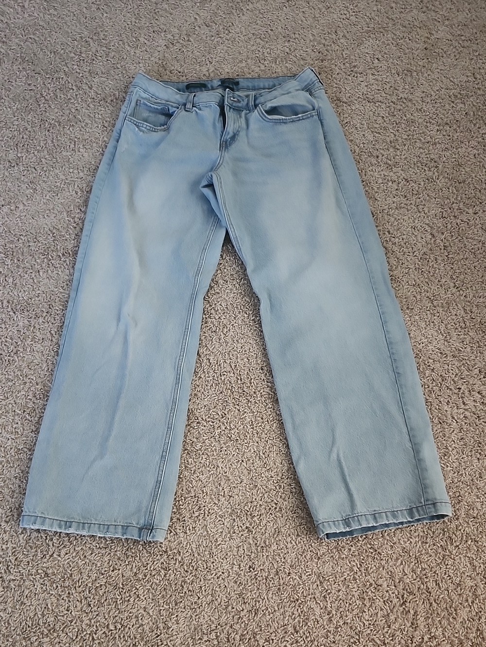 wild fable Light Blue Low-Rise Straight Jeans